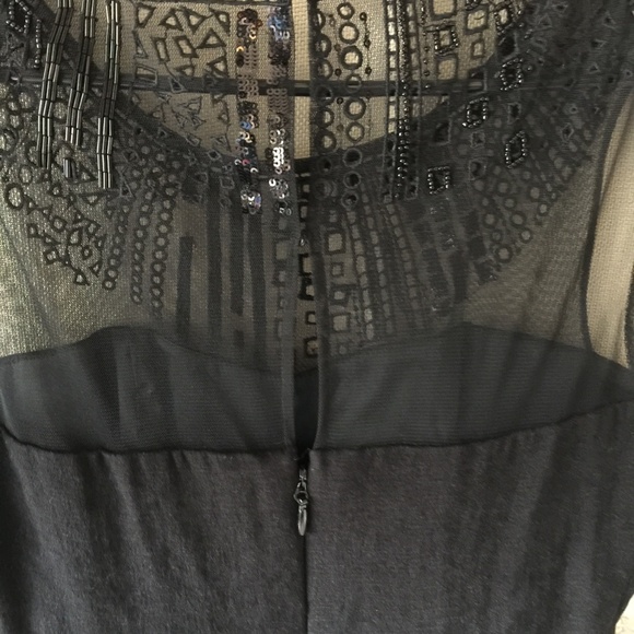 FINAL $ LITTLE BLK BCBG MAXAZRIA RUFFLE MINI DRESS - Picture 5 of 8
